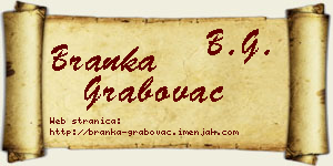 Branka Grabovac vizit kartica